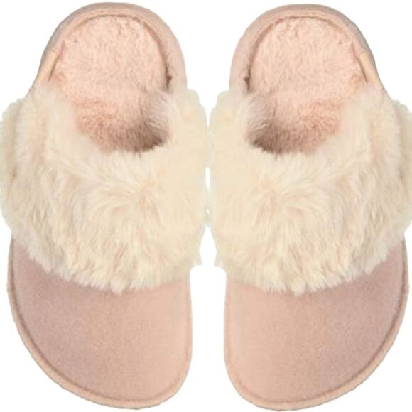 Crocs Pink Cozy Slippers Slip On Size 10 - Picture 1 of 4